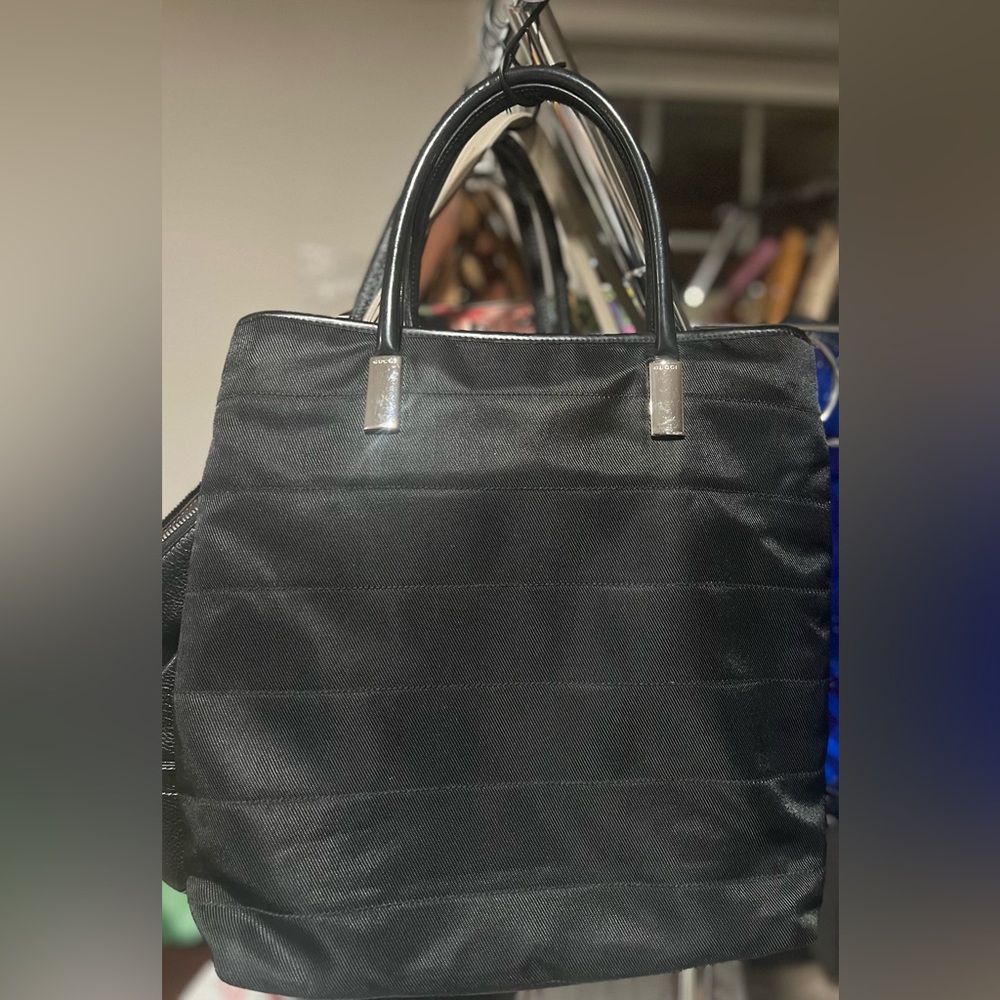 Gucci Black Canvas Handbag W COA